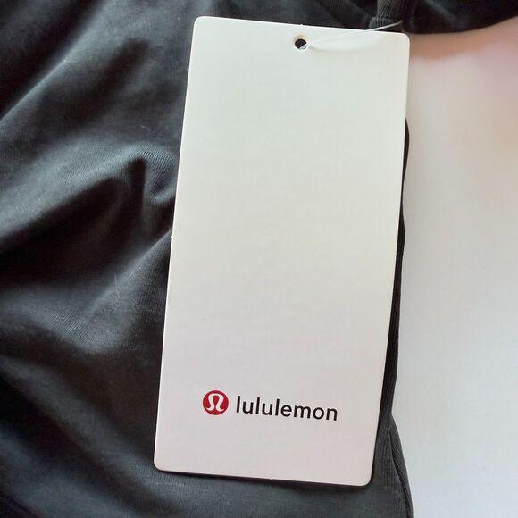 NWT Lululemon Women's Pima Cotton Wrap-Front T-Shirt Dress in Black Size 2 - Picture 8 of 13